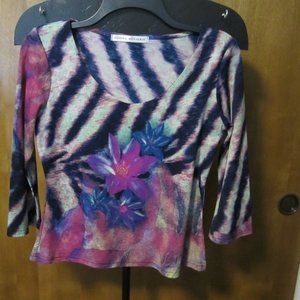 Vintage Designer 3/4 sleeve Top